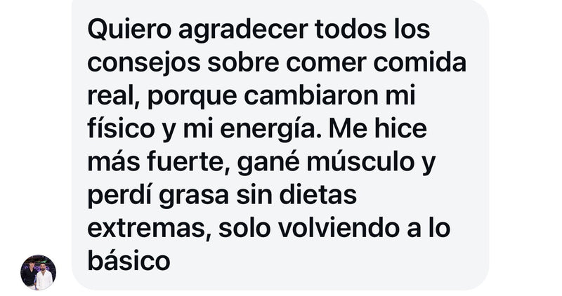 Mensaje real de Instagram