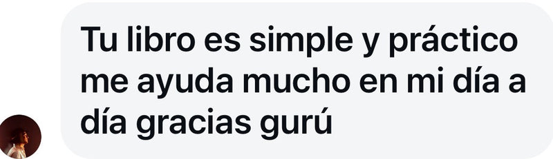 Mensaje real de Instagram